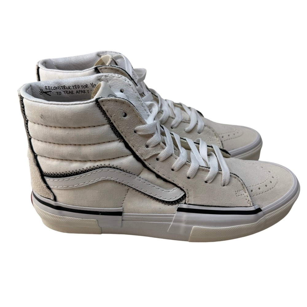 Vans Sk8-Hi‎ Reconstructed Marshmallow White Sneakers VN0A4BV6V86 Mens 9.5 New